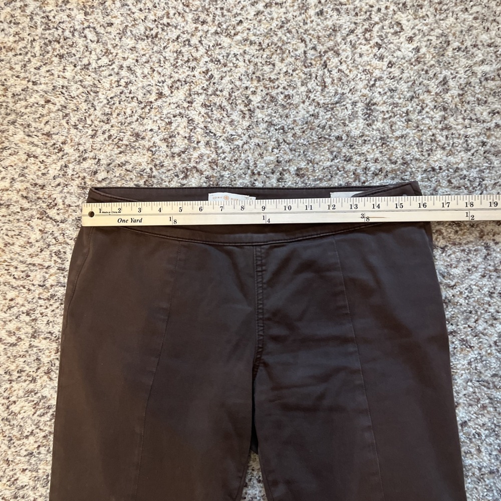 Tory Burch Brown Legging Pants front seam Slim Zip Down Leg  SZ 29 Great Condit - Picture 8 of 12